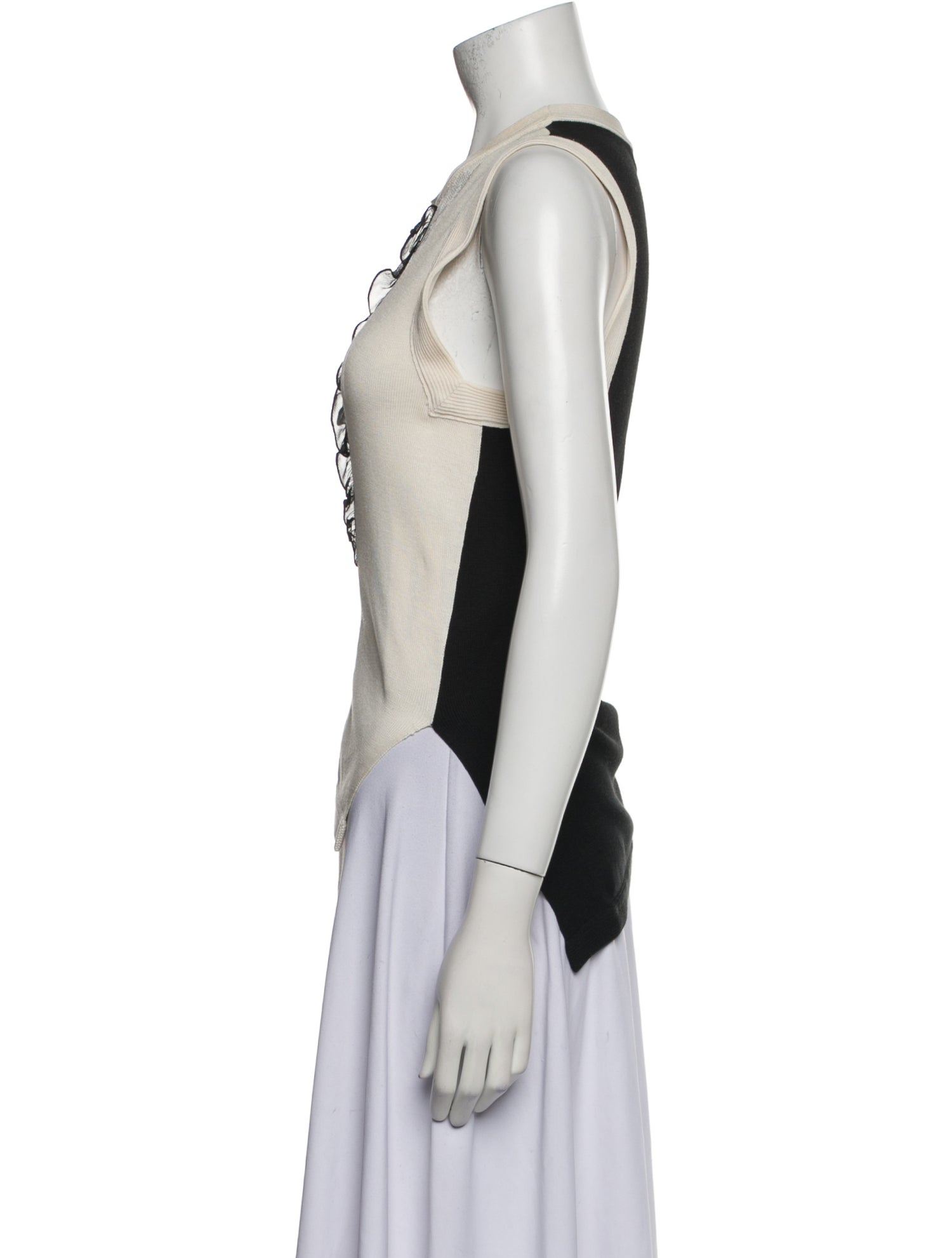 Prabal Gurung Silk Crew Neck Top