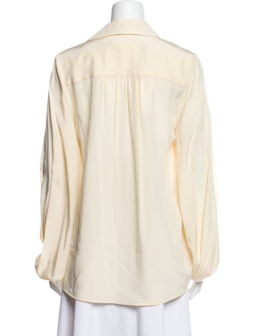 Prabal Gurung Silk Long Sleeve Button-Up Top