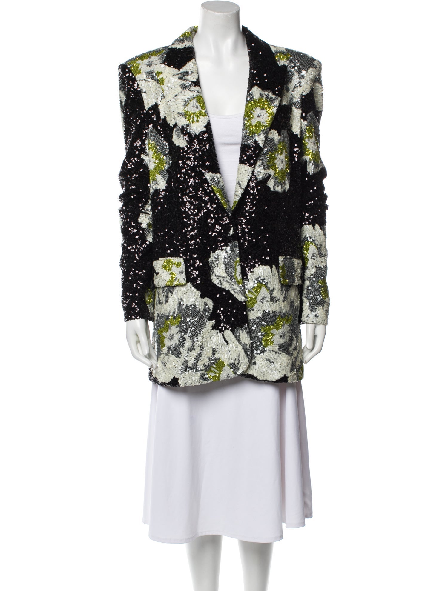 Prabal Gurung Silk Floral Print Jacket