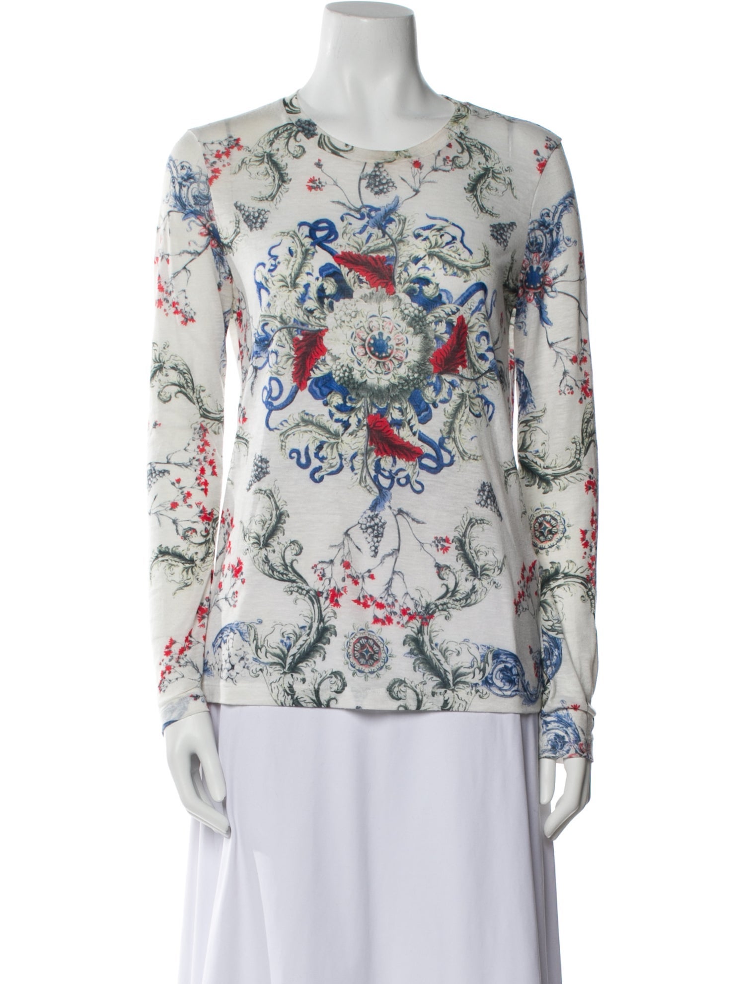 Prabal Gurung Floral Print Scoop Neck Blouse