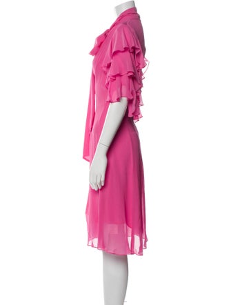 Prabal Gurung Mock Neck Midi Length Dress