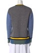 Prabal Gurung Colorblock Pattern Crew Neck Sweater