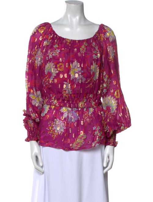 Prabal Gurung Floral Print Scoop Neck Blouse