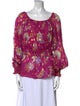 Prabal Gurung Floral Print Scoop Neck Blouse