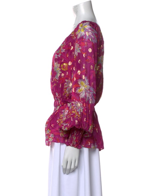 Prabal Gurung Floral Print Scoop Neck Blouse