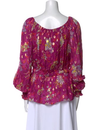 Prabal Gurung Floral Print Scoop Neck Blouse