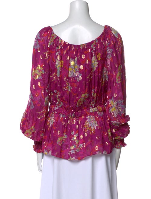 Prabal Gurung Floral Print Scoop Neck Blouse