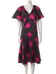 Prabal Gurung Floral Print Midi Length Dress