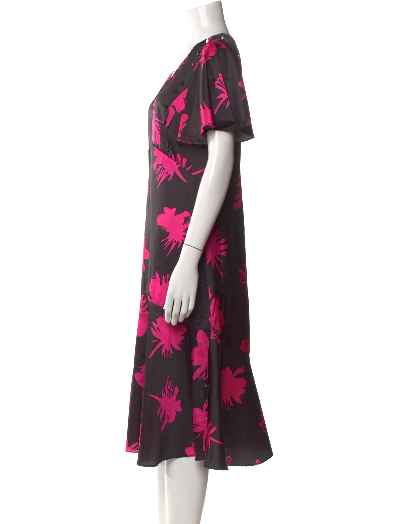 Prabal Gurung Floral Print Midi Length Dress