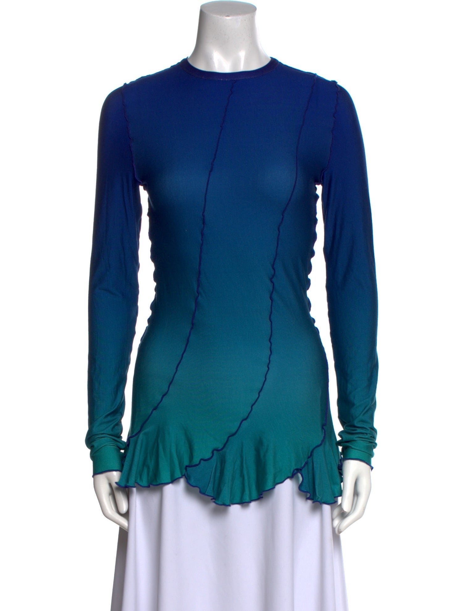 Prabal Gurung Crew Neck Long Sleeve Blouse