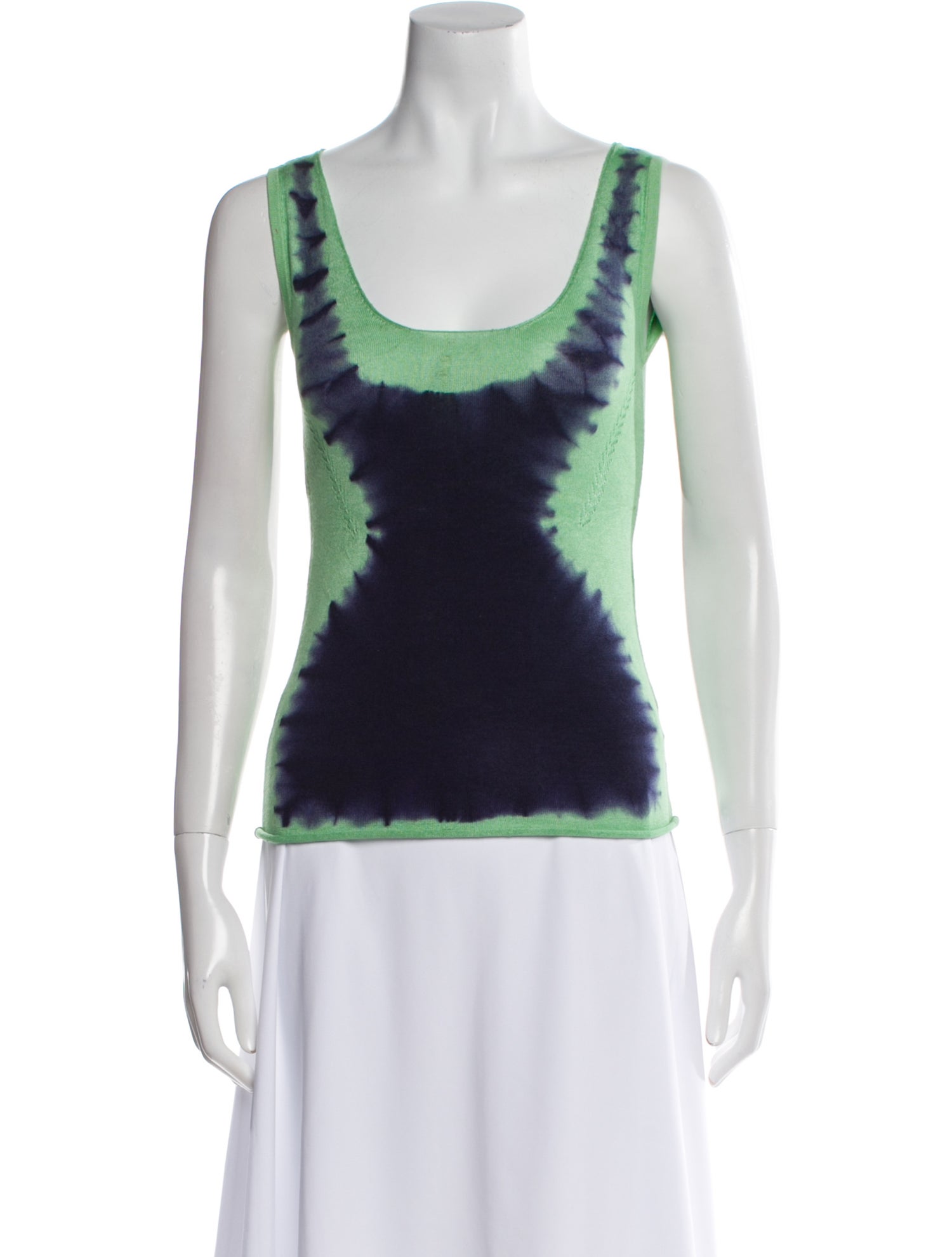 Prabal Gurung Silk Tie-Dye Print Top