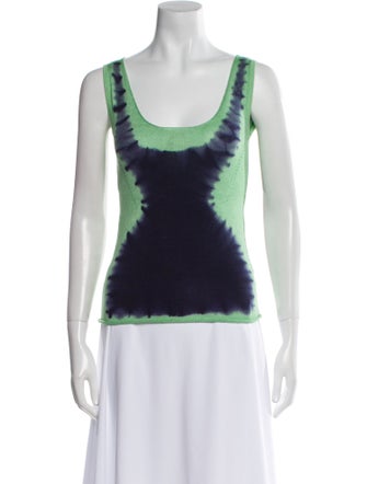 Prabal Gurung Silk Tie-Dye Print Top
