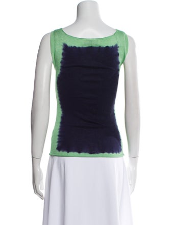 Prabal Gurung Silk Tie-Dye Print Top