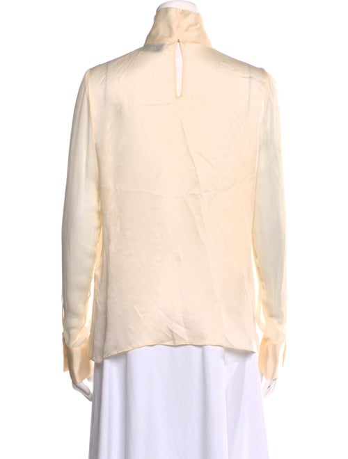 Prabal Gurung Silk Mock Neck Blouse