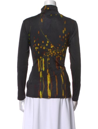Prabal Gurung Printed Turtleneck Top