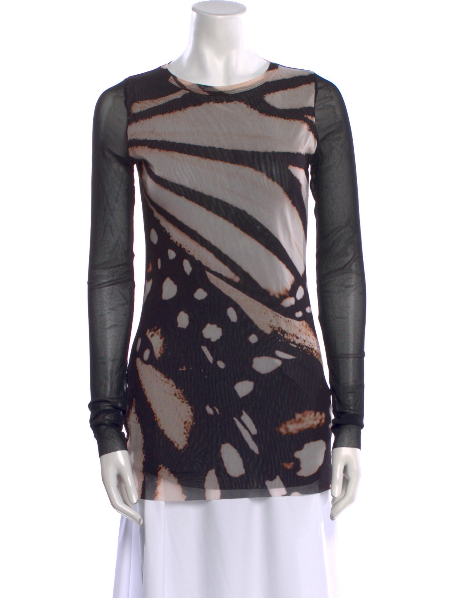 Prabal Gurung Printed Bateau Neckline Tunic