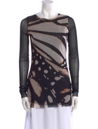 Prabal Gurung Printed Bateau Neckline Tunic