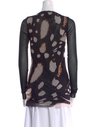 Prabal Gurung Printed Bateau Neckline Tunic