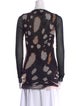 Prabal Gurung Printed Bateau Neckline Tunic