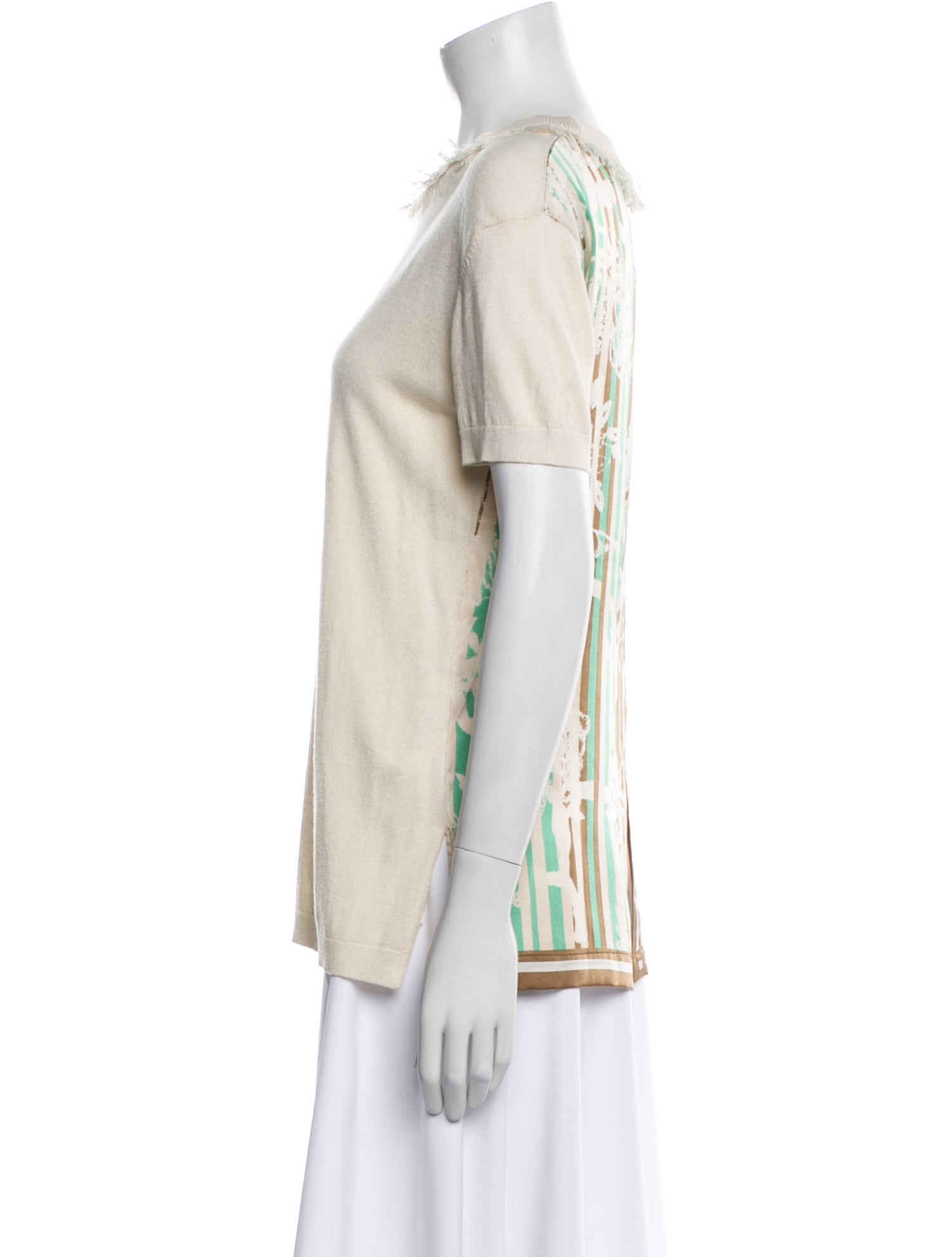 Prabal Gurung Silk Bateau Neckline Sweater