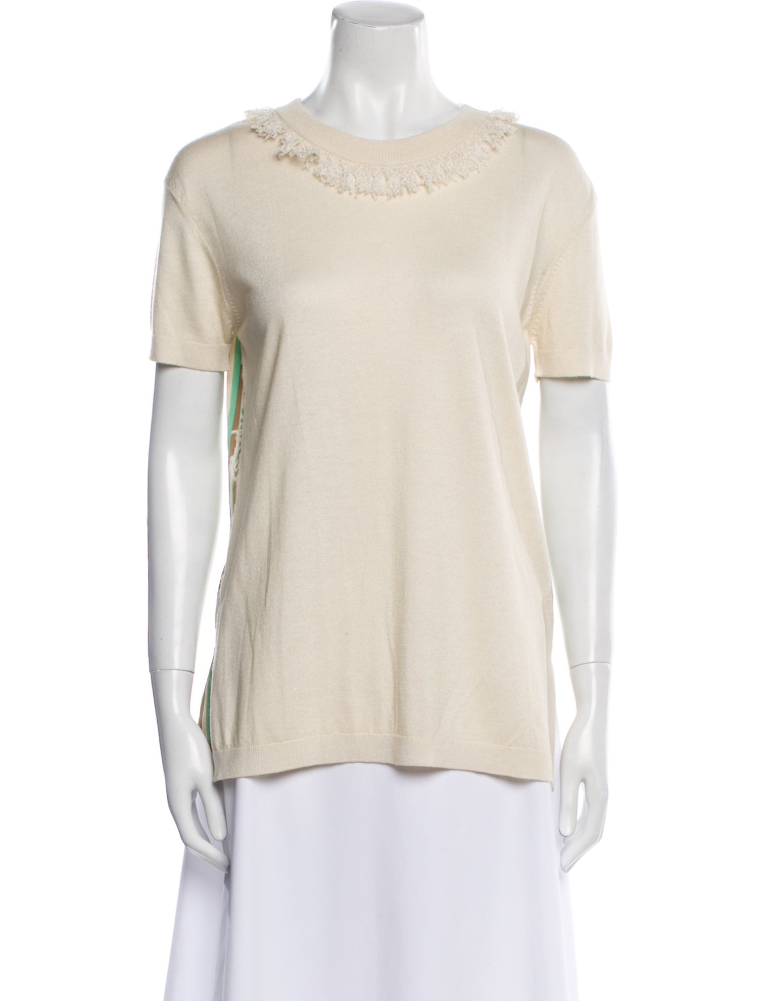 Prabal Gurung Silk Crew Neck Sweater