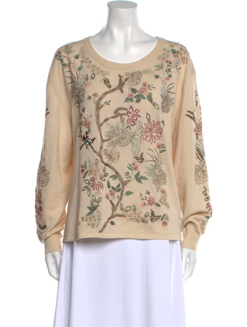 Prabal Gurung Wool Floral Print Sweater