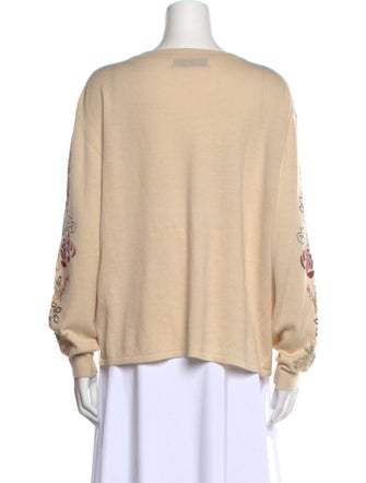 Prabal Gurung Wool Floral Print Sweater