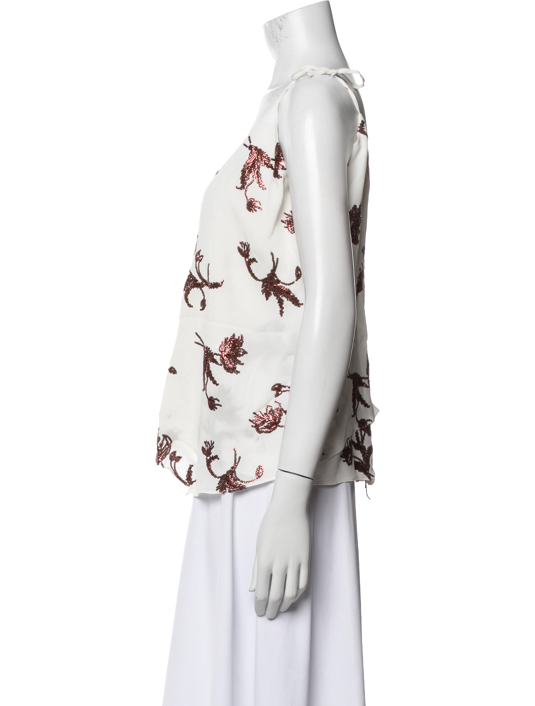 Prabal Gurung Floral Print V-Neck Blouse