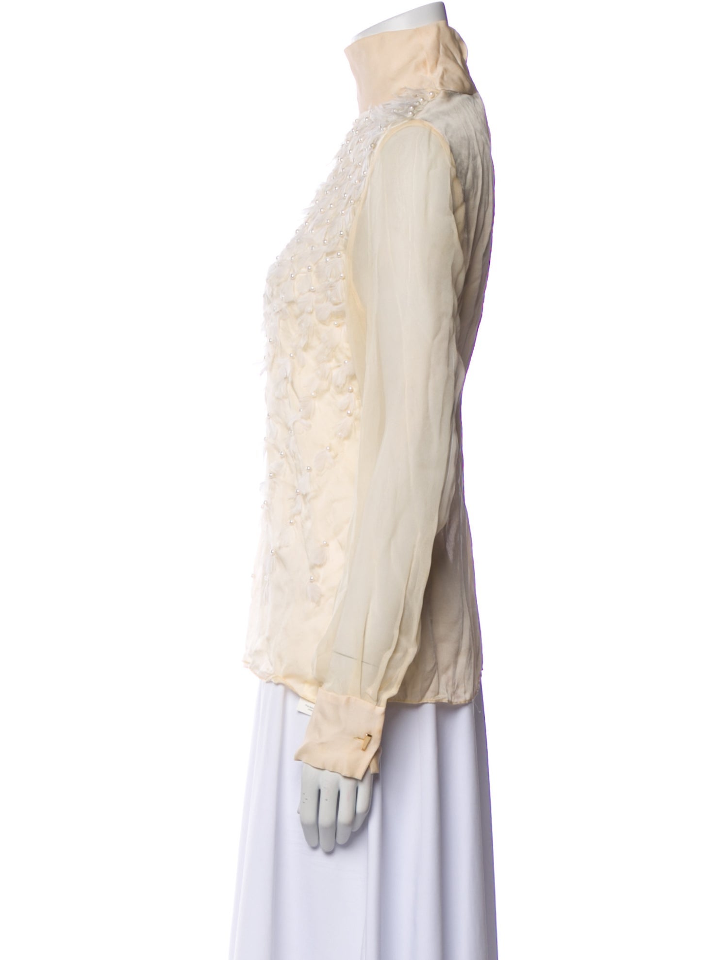 Prabal Gurung Silk Mock Neck Blouse