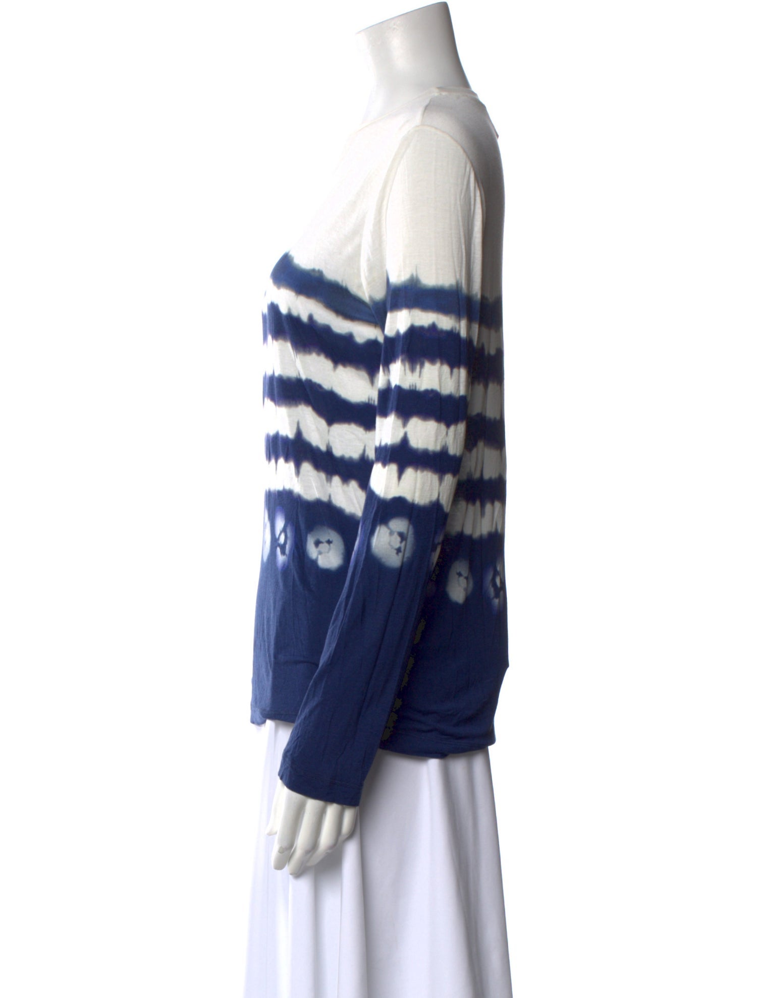 Prabal Gurung Tie-Dye Print Crew Neck Blouse