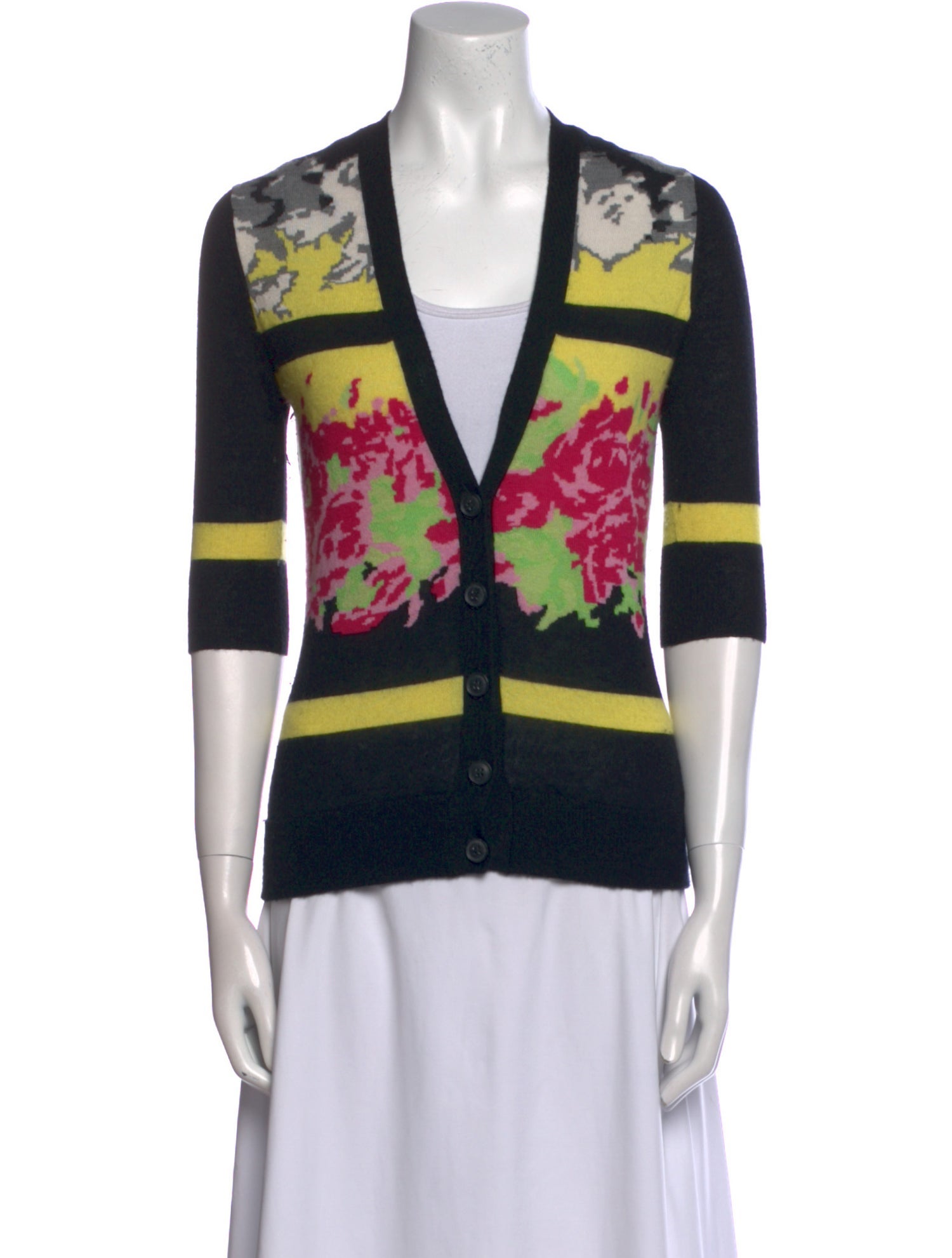 Prabal Gurung Cashmere Printed Sweater