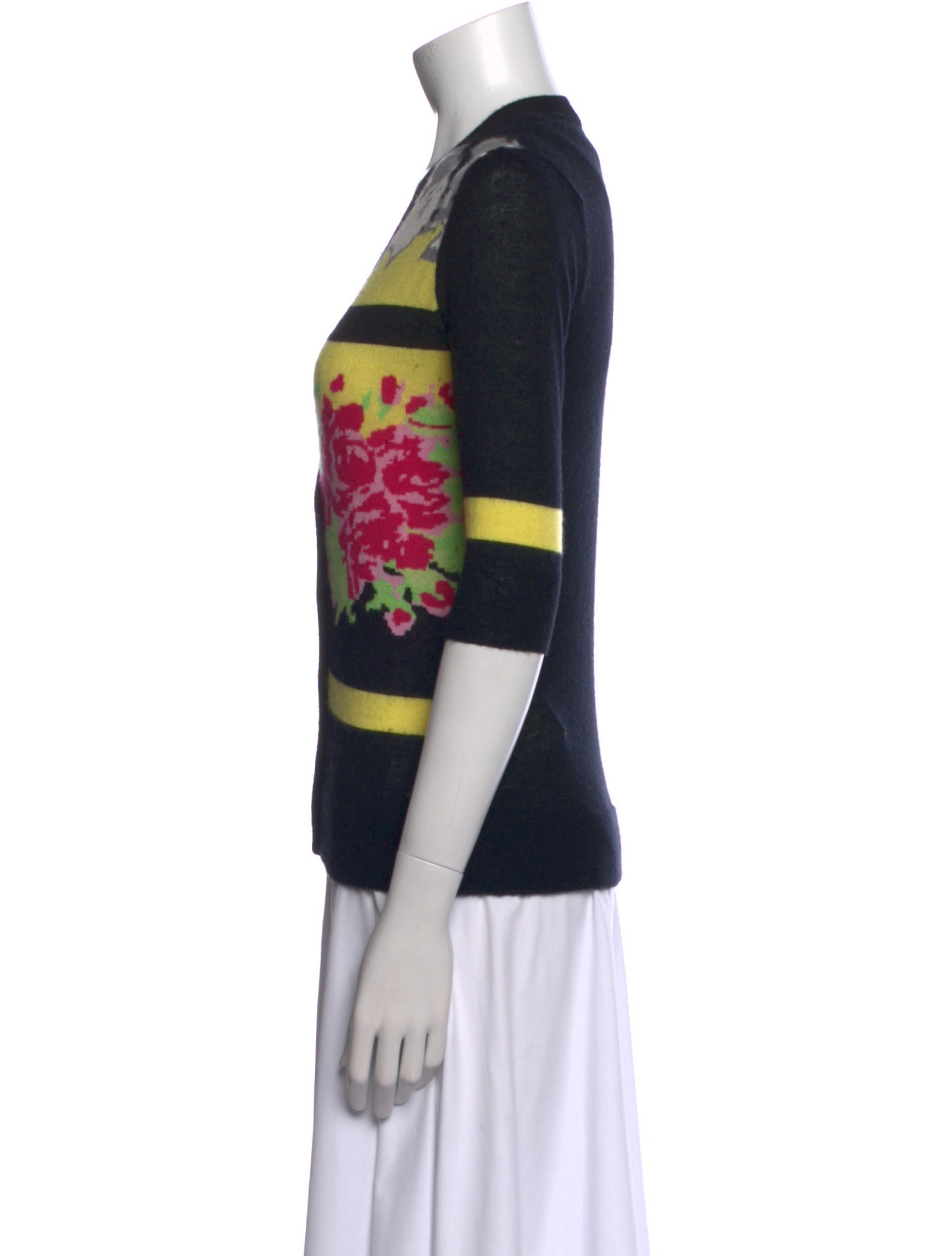 Prabal Gurung Cashmere Printed Sweater