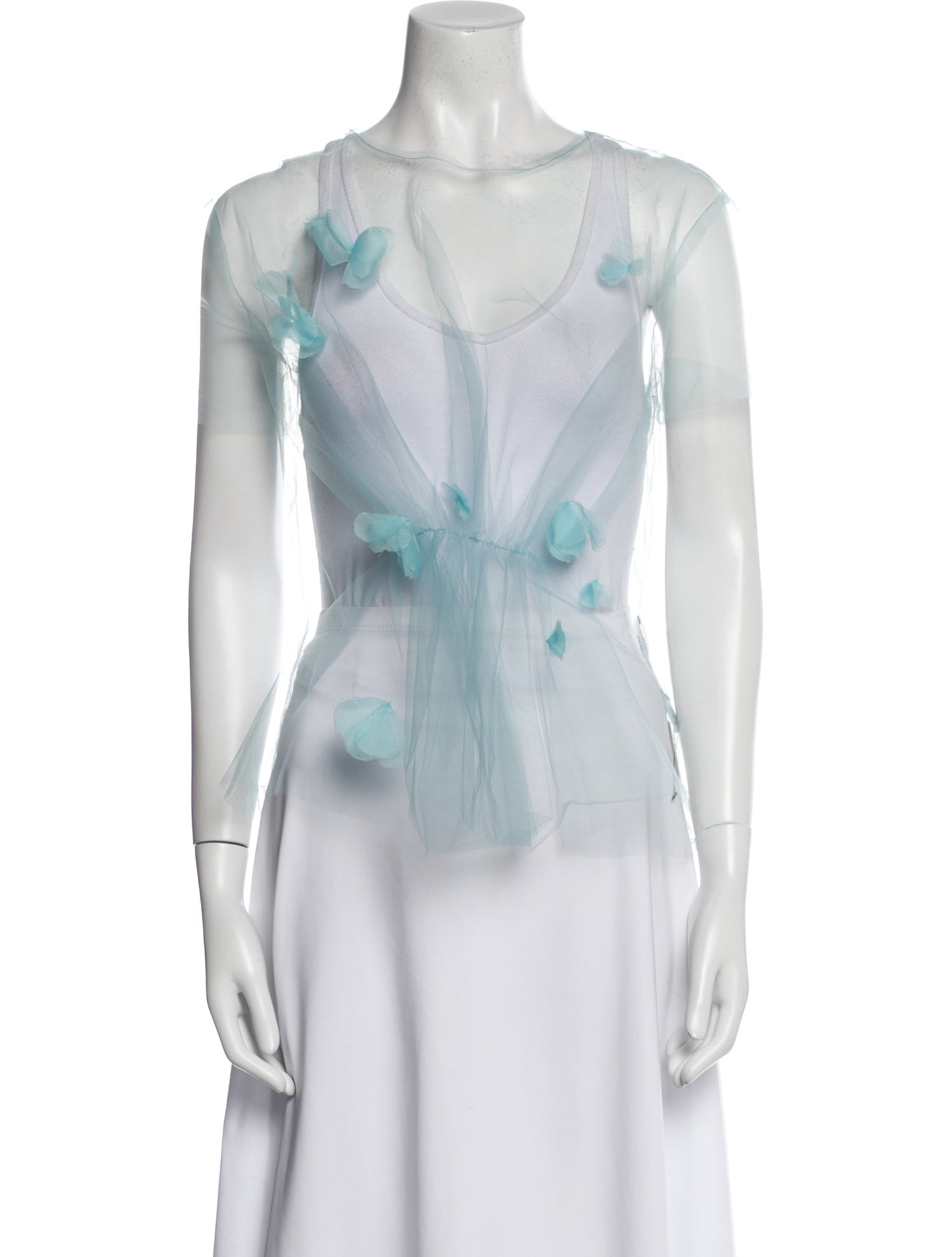 Prabal Gurung Printed V-Neck Crop Top