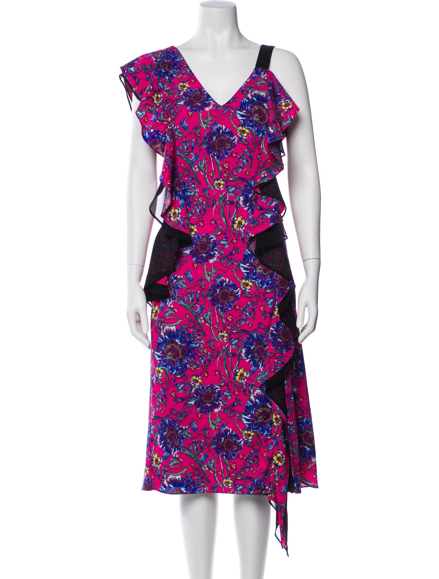 Prabal Gurung Floral Print Midi Length Dress