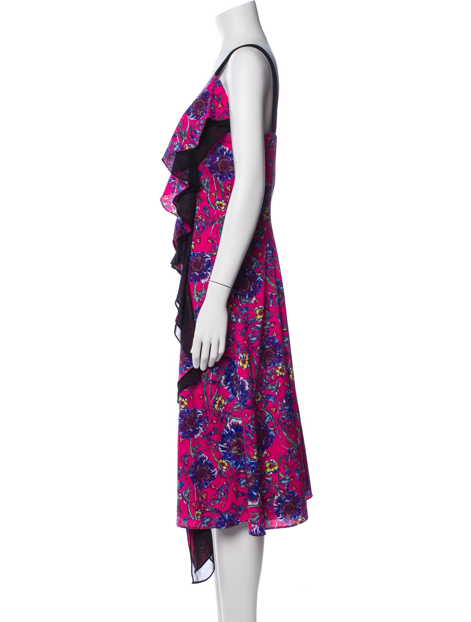 Prabal Gurung Floral Print Midi Length Dress
