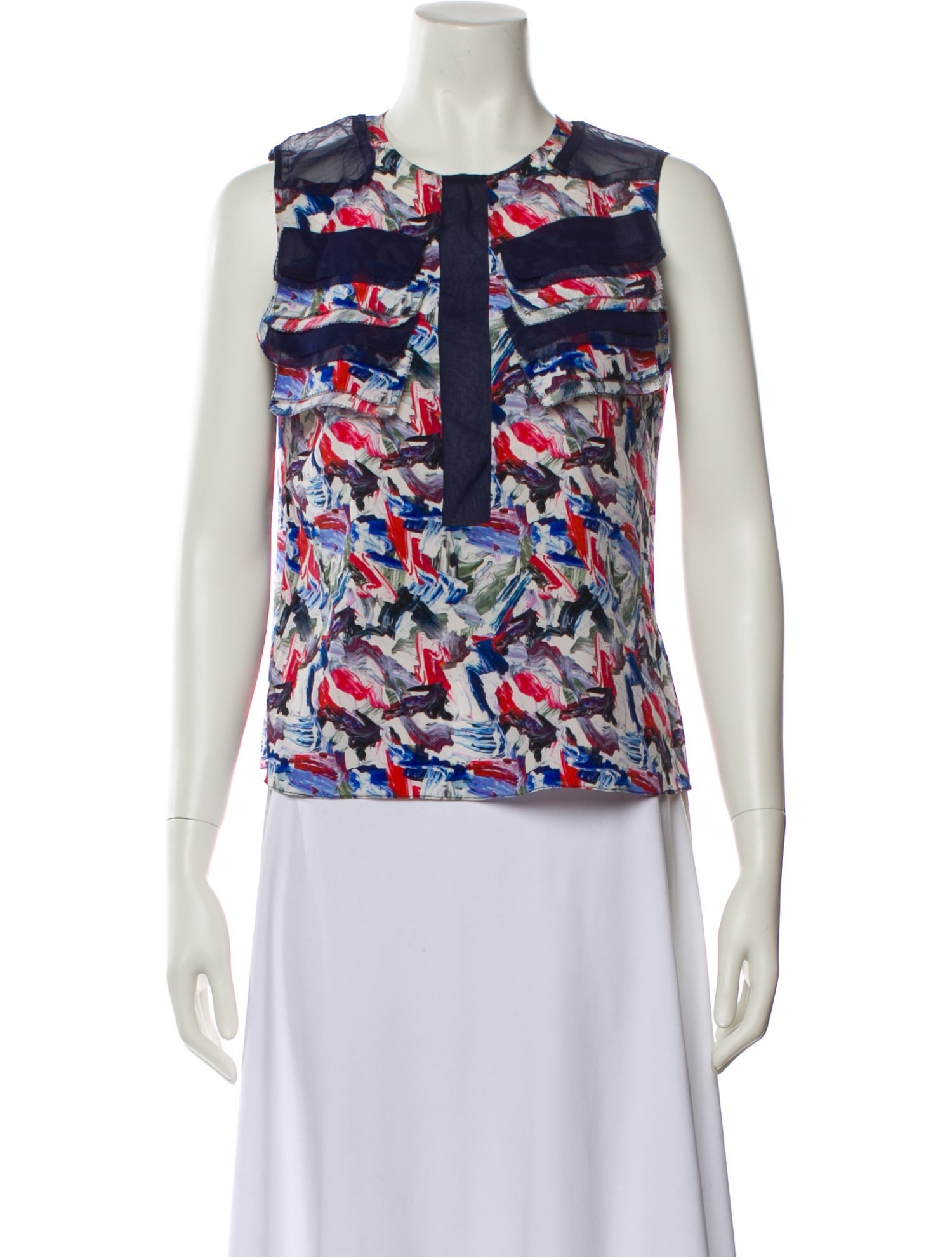 Prabal Gurung Silk Floral Print Blouse