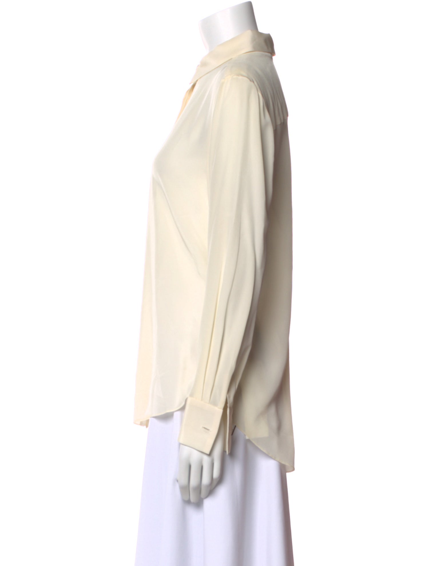 Prabal Gurung Silk Long Sleeve Button-Up Top