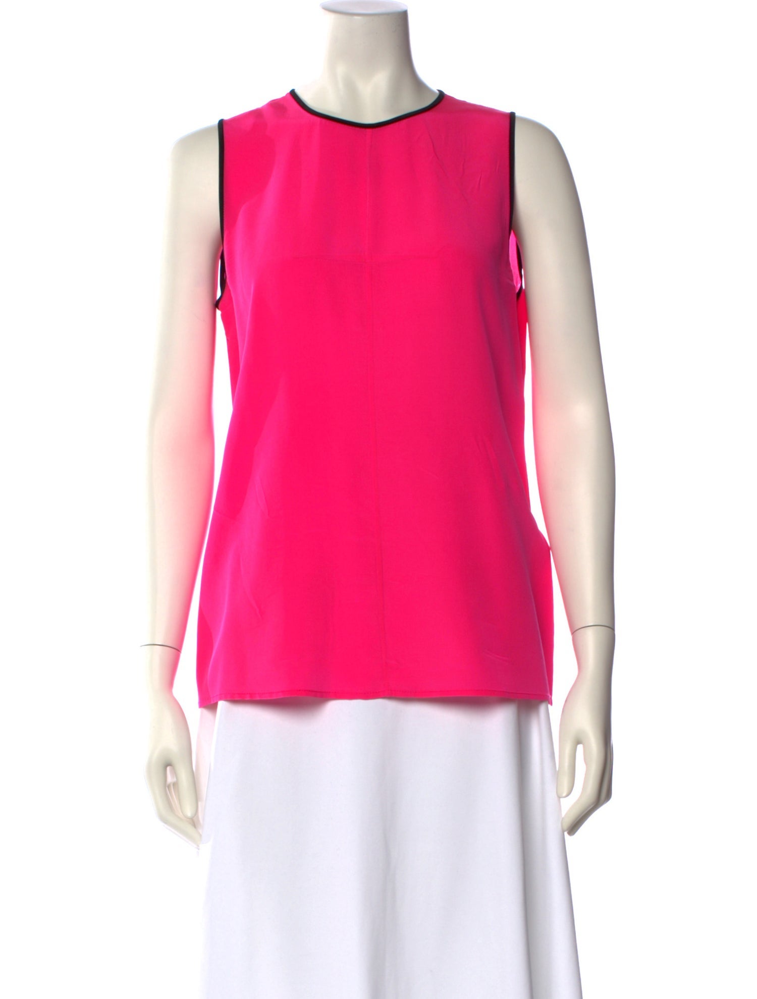 Prabal Gurung Silk Crew Neck Top