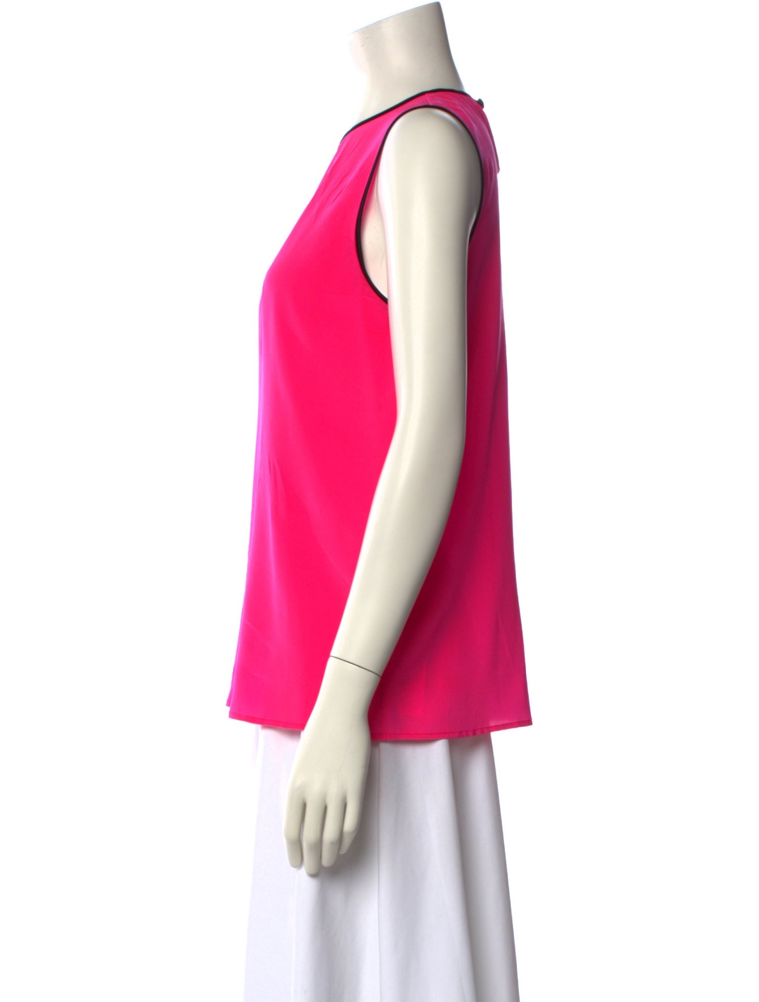 Prabal Gurung Silk Crew Neck Top