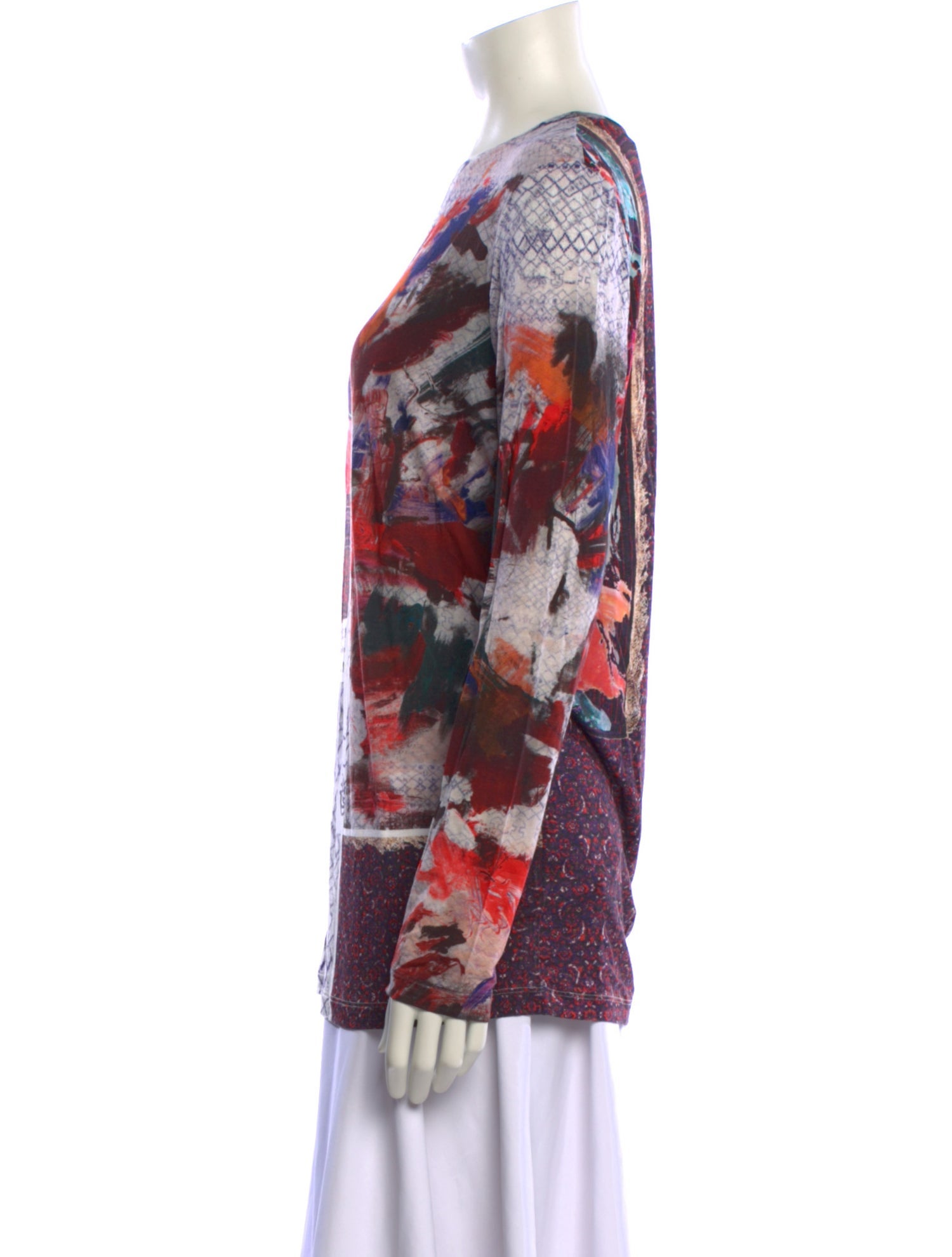 Prabal Gurung Printed Crew Neck Tunic