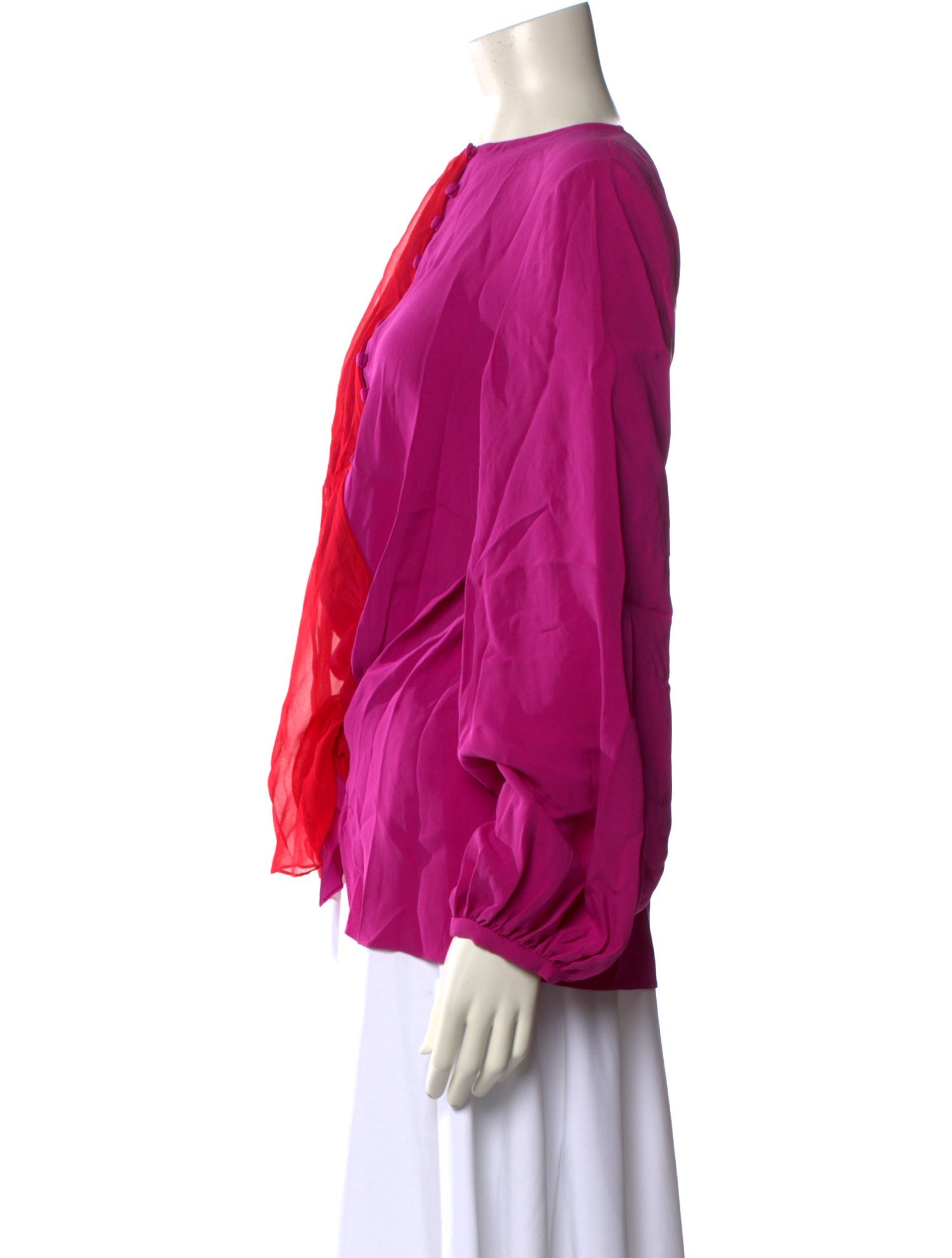 Prabal Gurung Silk Scoop Neck Blouse