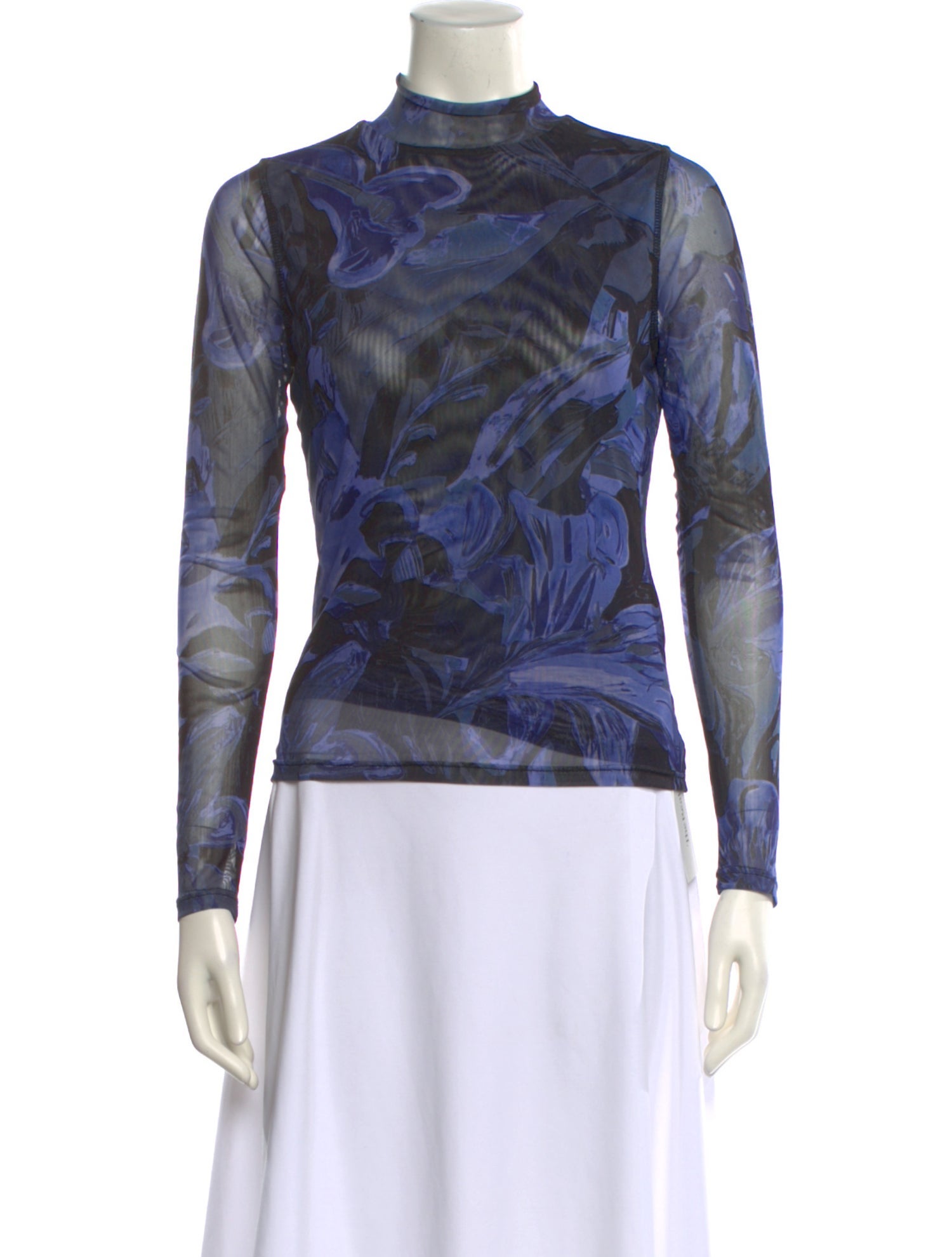 Prabal Gurung Printed Mock Neck Top