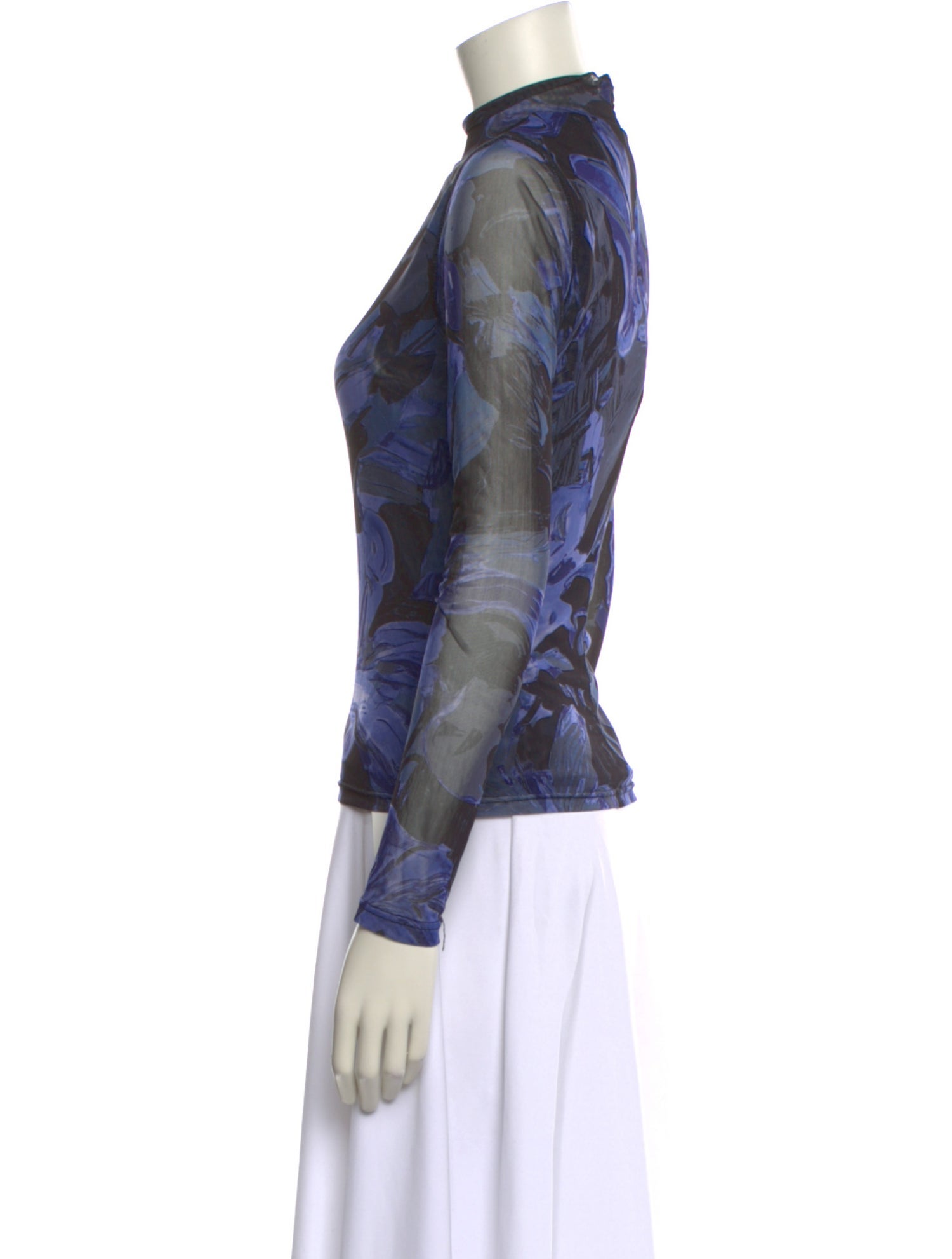 Prabal Gurung Printed Mock Neck Top