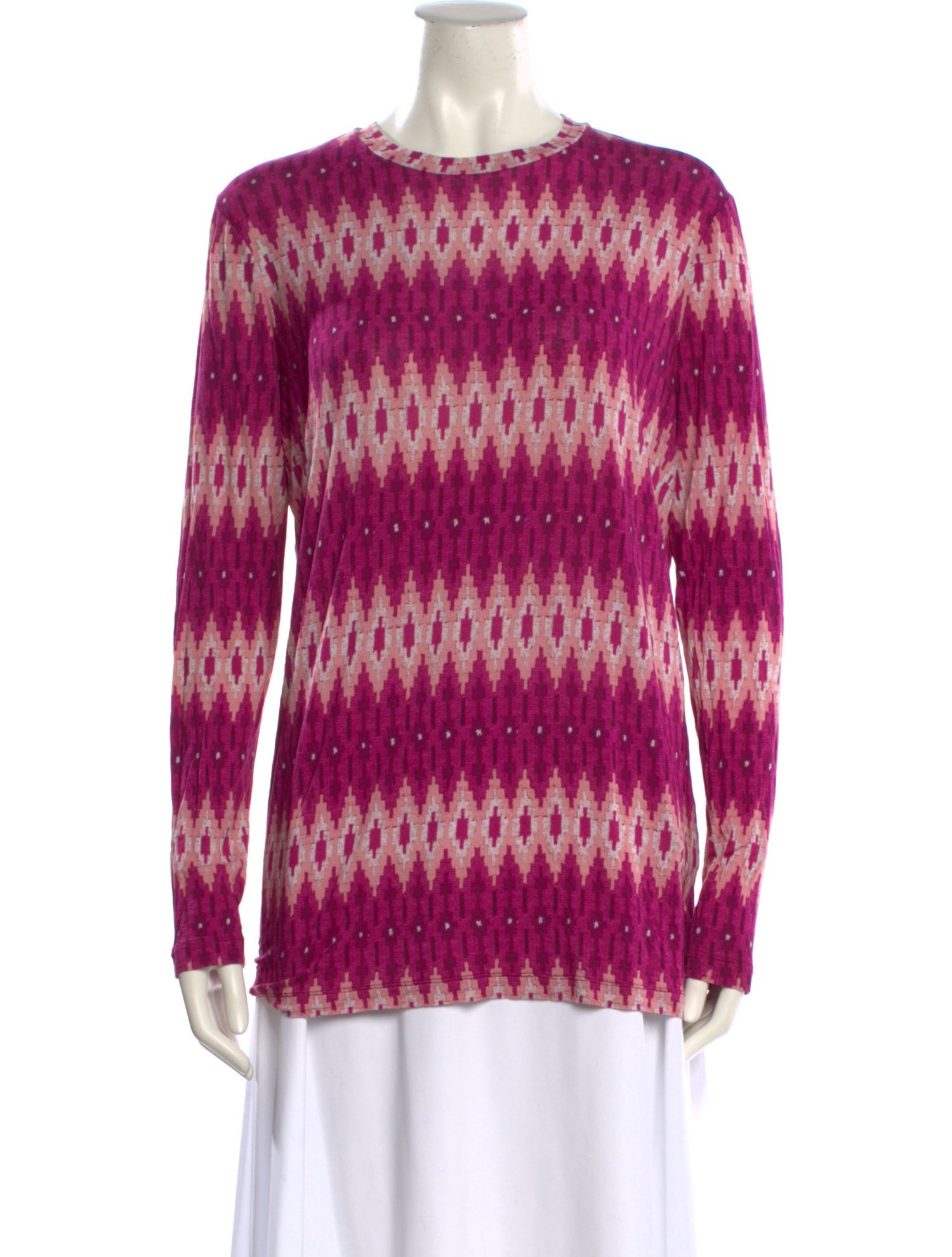 Prabal Gurung Printed Crew Neck Tunic