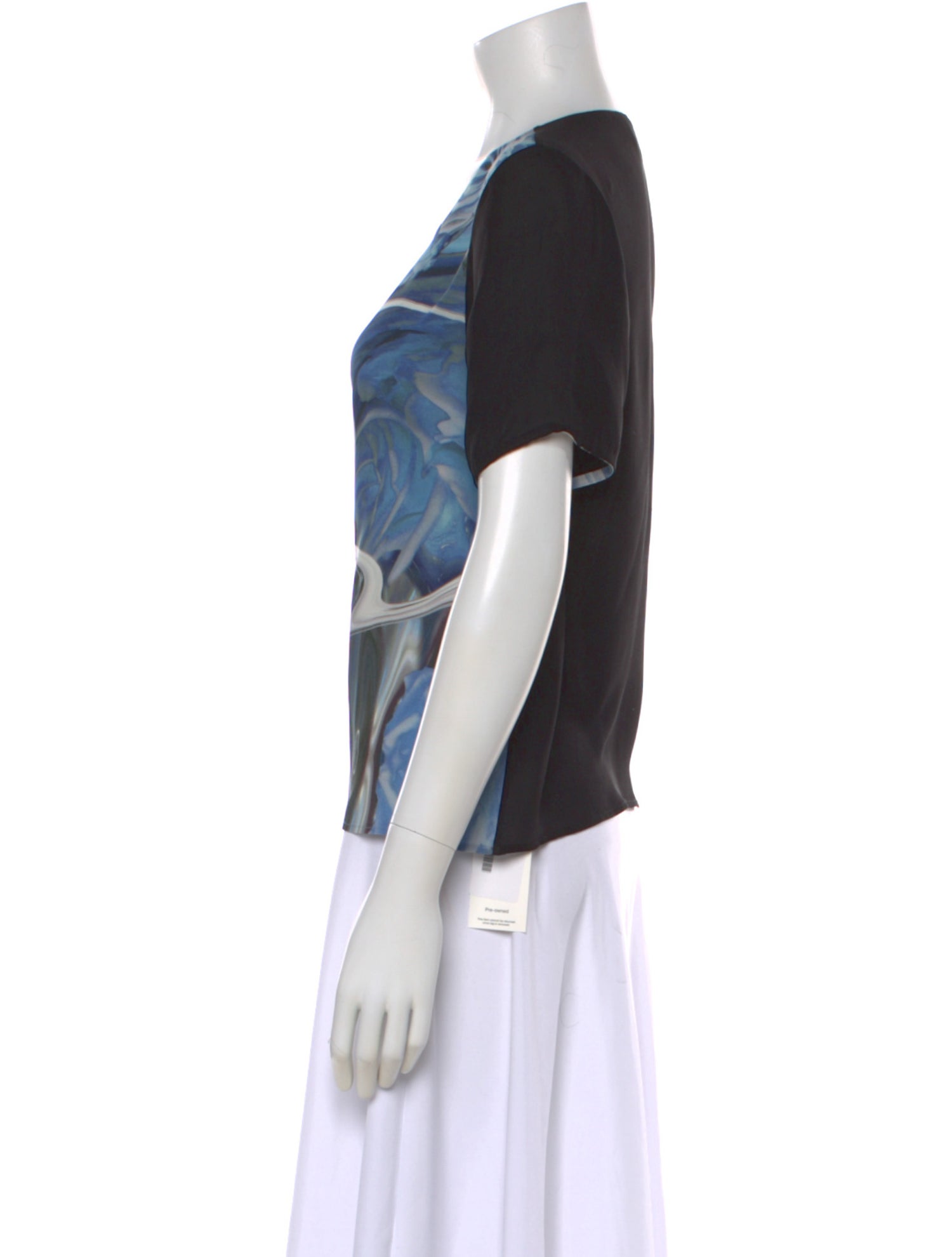 Prabal Gurung Silk Graphic Print Top