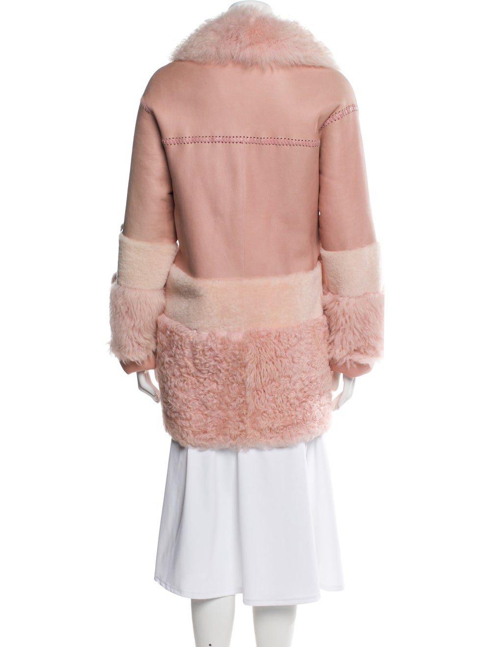 Prabal Gurung Shearling Colorblock Pattern Fur Co… - image 3