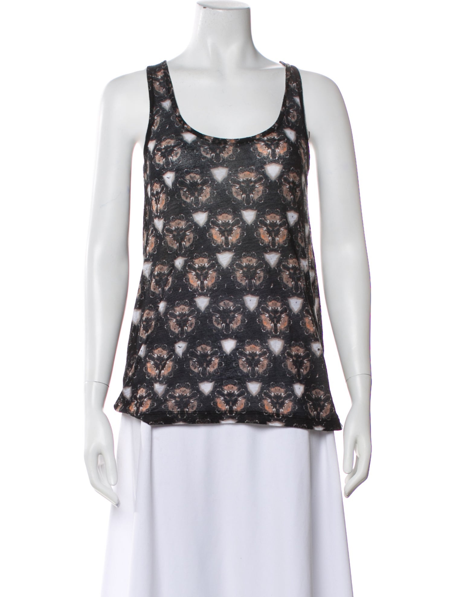 Prabal Gurung Silk Floral Print Vest