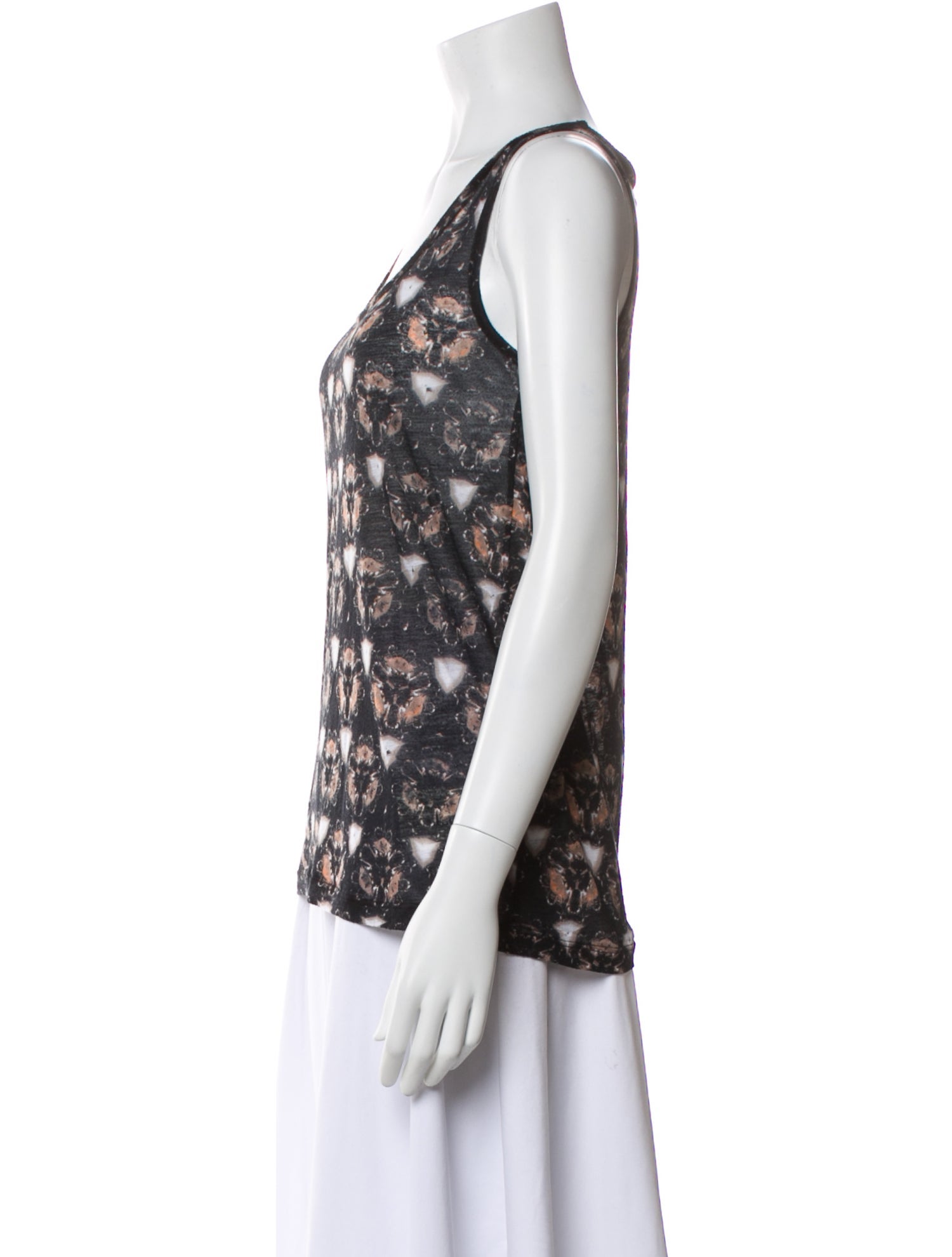 Prabal Gurung Silk Floral Print Vest