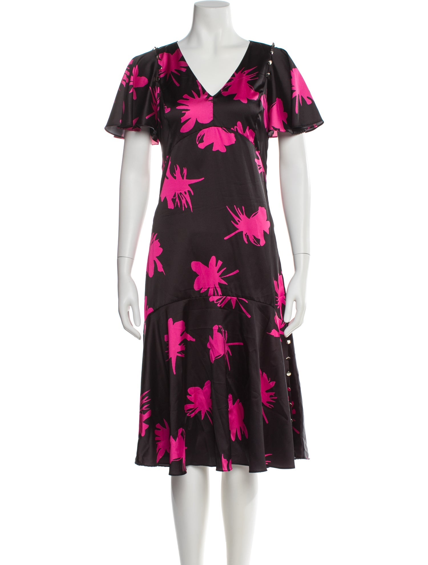 Prabal Gurung Floral Print Midi Length Dress