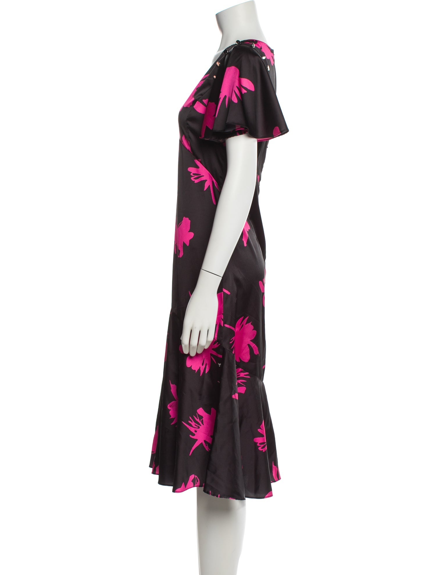 Prabal Gurung Floral Print Midi Length Dress